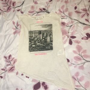 “Mad for San Francisco” diagonally cropped tee